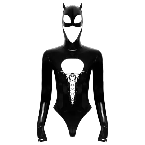 Black Velvets - långärmad body för Batwoman - svart