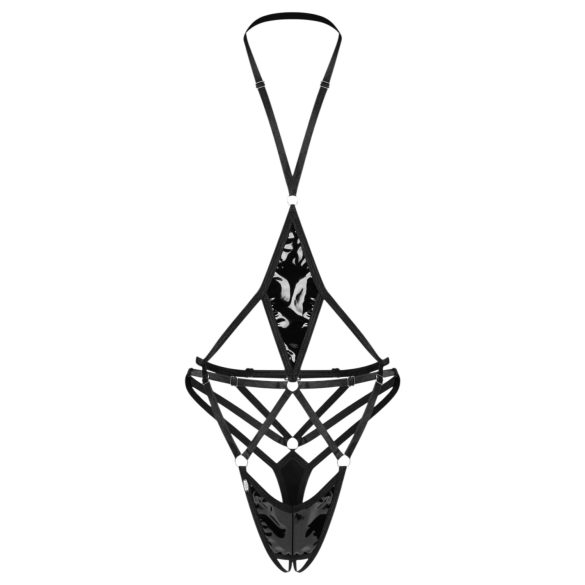 Obsessive - öppen body med band - svart