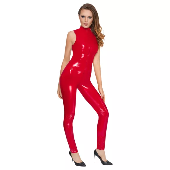 Black Level - ärmlös catsuit med dragkedja - röd - L