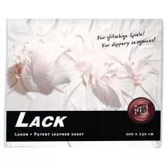 Lakkleksaker - lakan för sänglekar - vit lack - 200x230cm