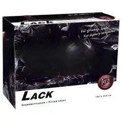 Lakkleksaker - lakan med resår - svart - 160x200 cm