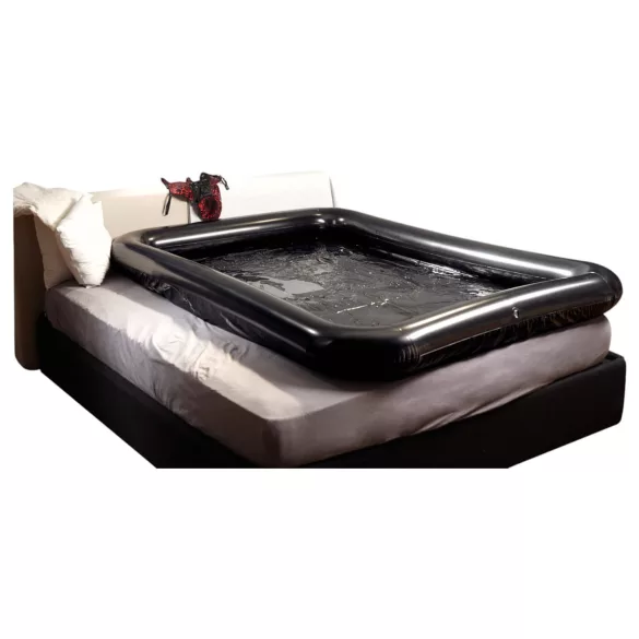 Uppblåsbar sexpool - svart PVC - 140x200cm