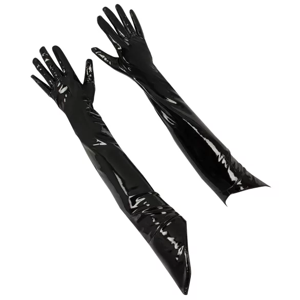Black Level - lång lackhandske - svart - L