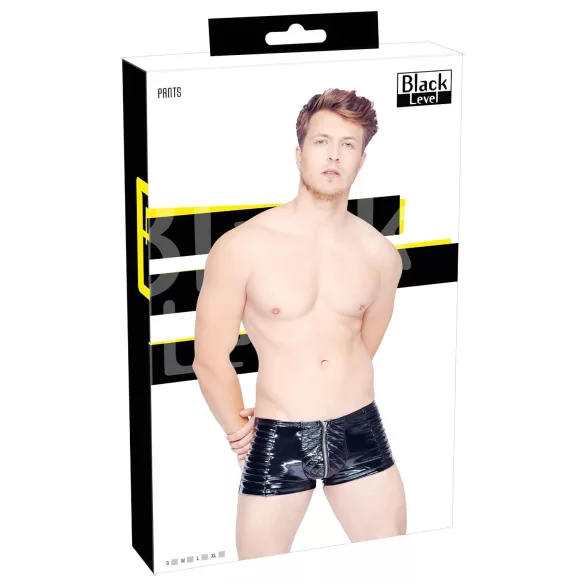 Black Level - herrshorts med dragkedja - svart