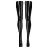 Latex - stay-up strumpor för kvinnor - svart - L/XL