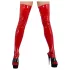 Latex - stayup-strumpor - röd - latex - L/XL