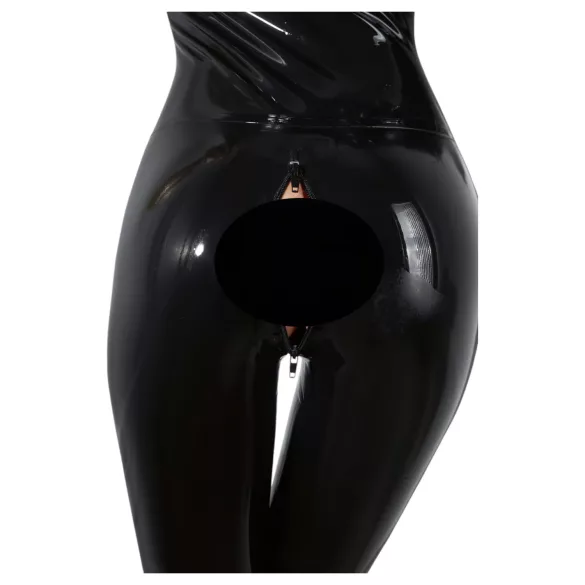 LATEX - damoverall med långa ärmar - svart latex - M