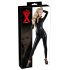Latex långärmad overall dam (svart) - XL