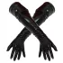 Latex - långa unisexhandskar - svart - XL