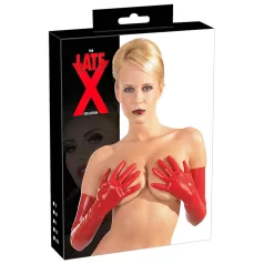 LATEX - långa unisex handskar - röd latex