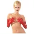 LATEX - långa unisex handskar - röd latex - L