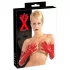 Latex lång unisexhandske (röd) - XL