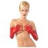 Latex - långa, unisex handskar (röd) - XL