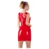 LATEX - miniklänning utan ärm - latex - röd