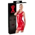 LATEX - miniklänning utan ärm - latex - röd - M