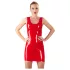 LATEX - miniklänning utan ärm - latex - röd - XL