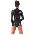 LATEX - öppen, långärmad kort overall (svart) - L