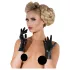 LATEX - korta unisex handskar - svart