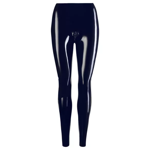 LATEX - leggings med dragkedja - svart latex - XL