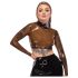 LATEX - transparent latex topp (transparent-svart) - S-L
