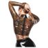 LATEX - transparent latex topp (transparent-svart) - S-L