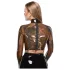 Latex - genomskinlig topp - svart latex