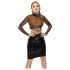 LATEX - transparent latex topp (transparent-svart) - S-L