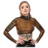LATEX - transparent latex topp (transparent-svart) - S-L