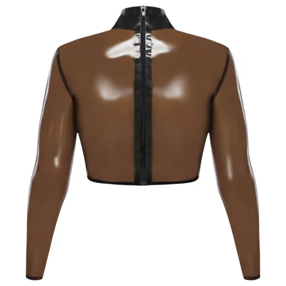 Latex - genomskinlig topp - svart latex