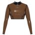 LATEX - transparent latex topp (transparent-svart) - S-L