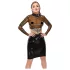 Latex - genomskinlig topp - svart latex - M