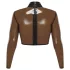 Latex - genomskinlig topp - svart latex - M