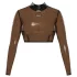 Latex - genomskinlig topp - svart latex - M