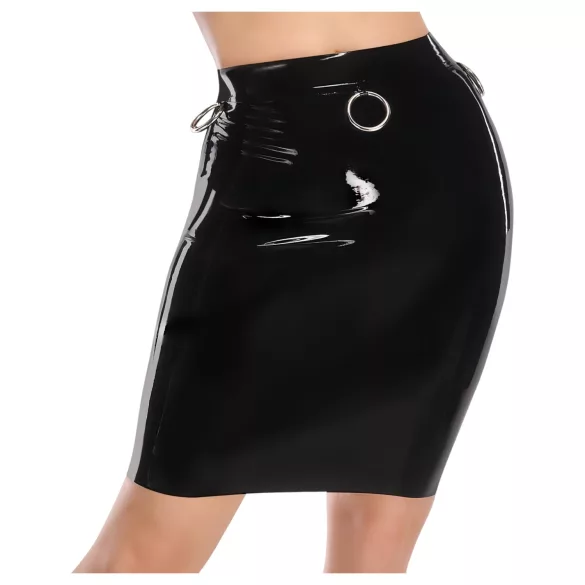 LATEX - latex midikjol (svart)