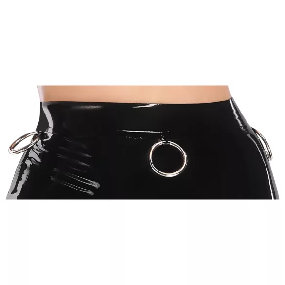 LATEX - latex midikjol (svart) - 2XL