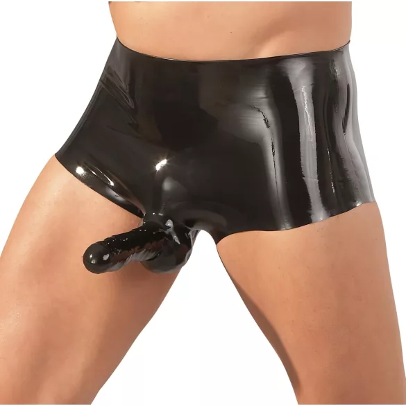 LATEX - boxerkalsonger med penisfodral - svart