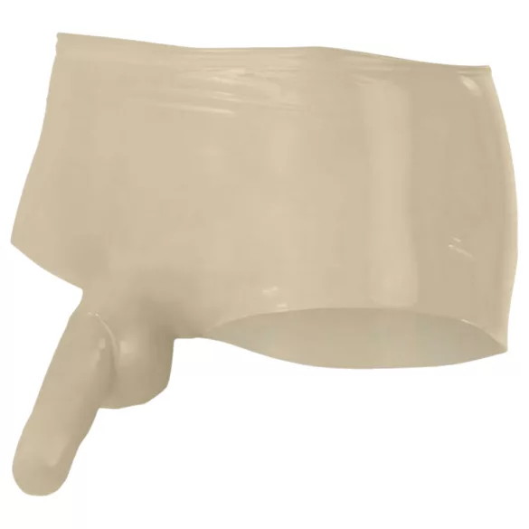 Latex - boxerkalsonger med penisfodral - naturfärgad