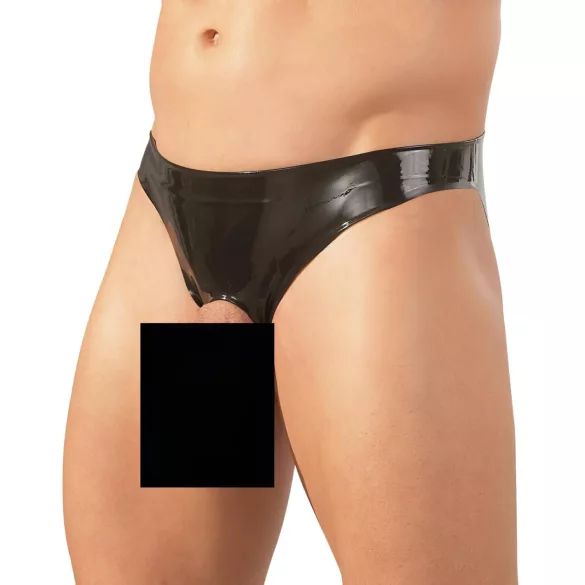 LATEX - herrtrosa - showmaster stil - svart - S-L