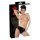 LATEX - kvinnotrosa med inbyggd dildo (svart) - M