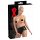 LATEX - damtrosa med inbyggt kondom (svart) - L