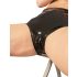 LATEX - damtrosa med inbyggt kondom (svart) - L