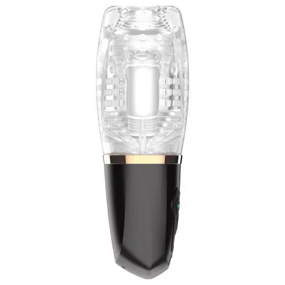 Funny Me Rocket Cup - masturbator med sug och vibration - transparent/svart