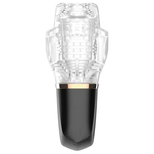 Funny Me Rocket Cup - masturbator med sug och vibration - transparent/svart