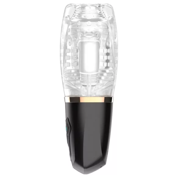 Funny Me Rocket Cup - masturbator med sug och vibration - transparent/svart