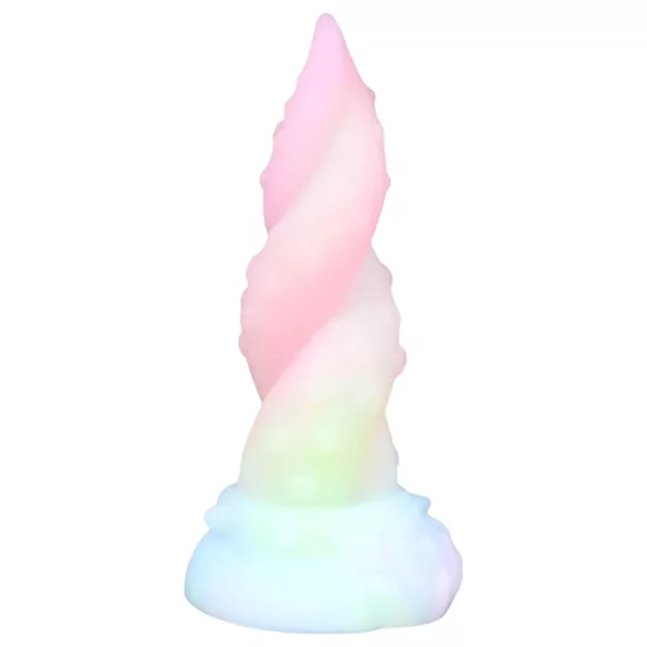 OgazR Kraken - dildo med twistad tentakel - 18 cm - regnbågsfärgad