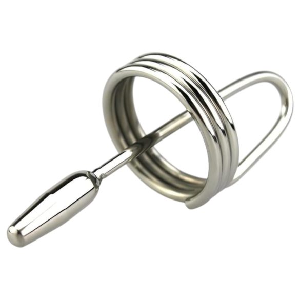DeepRing - ringformad metallisk dilator - 9cm (silver)