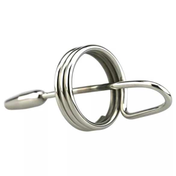 DeepRing - penisdilator med ring - metall 9cm - silver