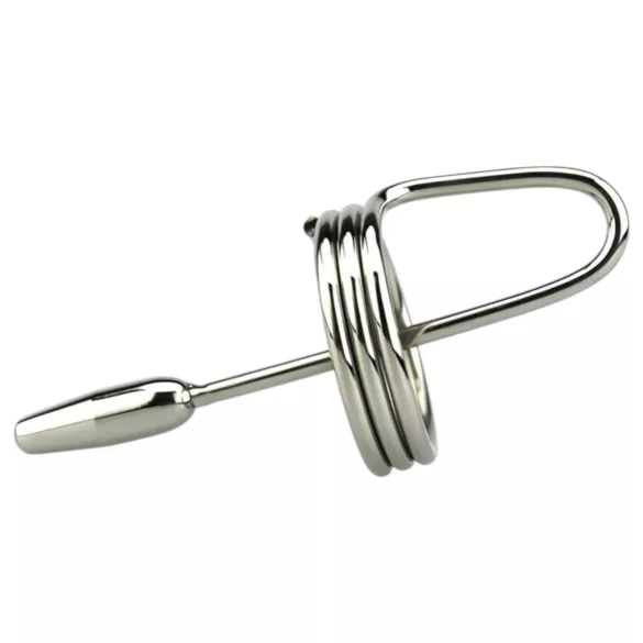 DeepRing - penisdilator med ring - metall 9cm - silver