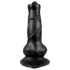 Animalorny - hunddildo - 12 cm - svart