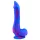 Inkipus - dildo med pung - silikon - 18 cm - blå/rosa